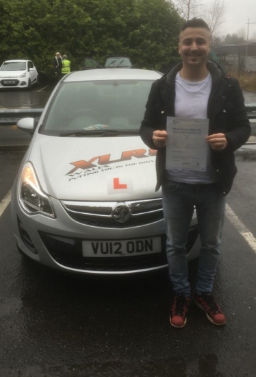 31117 - Congratulations to Halil who passed his driving test today in Merthyr Tydfil 1st time with our Peter :-