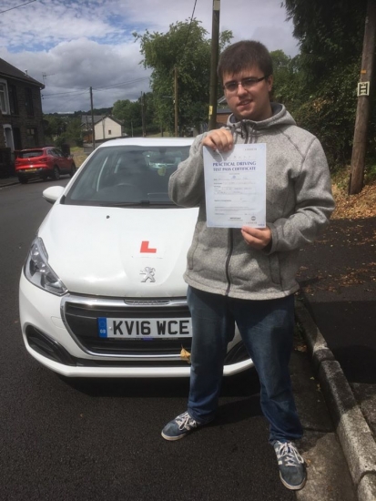 30.7.18 - Congratulations to Jermaine Cole on passing his test in Merthyr 1st time with our Peter!!