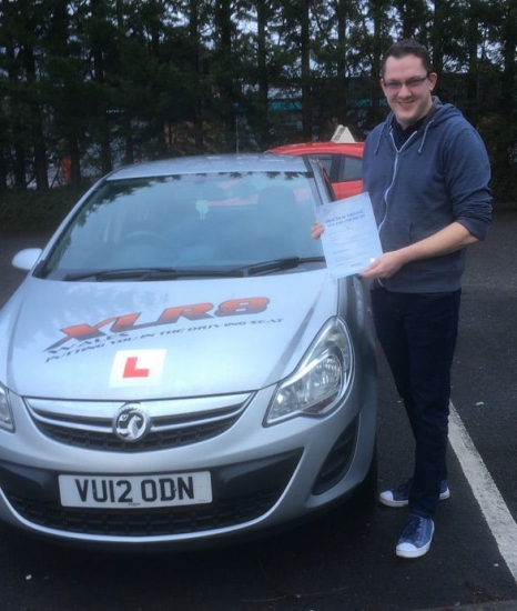 161216 - Congratulations to Karl Cooper who passed his driving test 1st time with our Peter after taking up a 2 week semi intensive course well done