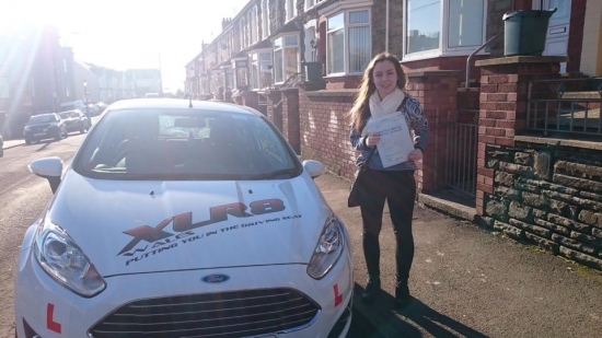 6215 - Congratulations goes out to Lucy Roach on passing her driving test this morning first time at Merthyr Tydfil with only 2 minors