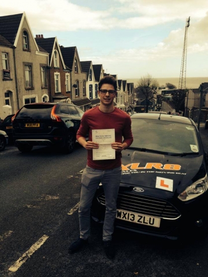 080414 Well done Marcus Stanway-Williams passing your driving test at Swansea great result