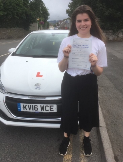 30.7.18 - Congratulations to Molly Sedgemore who passed her test in Merthyr with our Peter 1st time!!