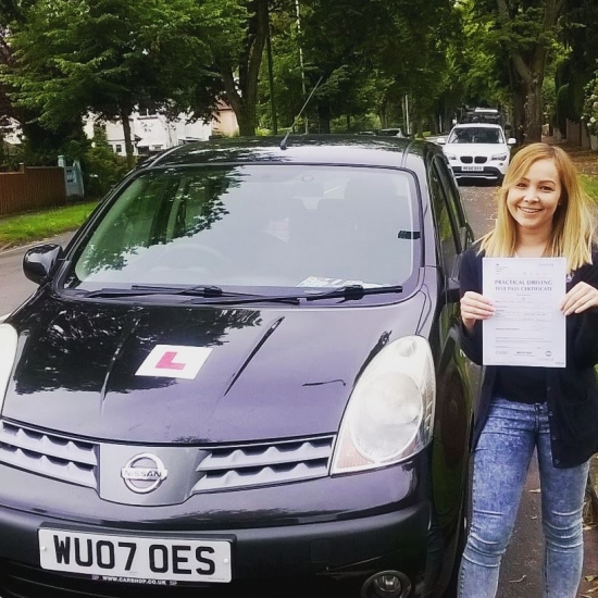 15716 - A massive well done to Sian on passing your automatic driving test today in Newport First time with just 3 teeny tiny minorswhat a week for you Good luck with your new job too