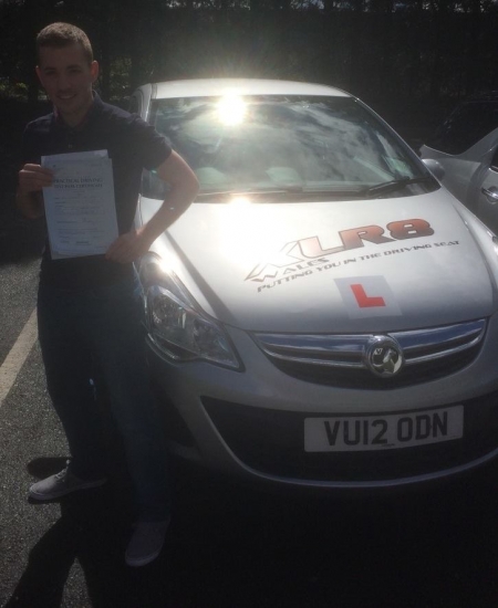 27416 - Well done to Stephen Jones who passed his driving test first time after taking a 2 week semi intensive course with Peter Stunning Result